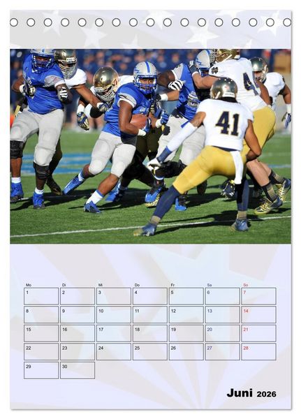 Produktbild: American Football - Kickoff (Tischkalender 2026 DIN A5 hoch), CALVENDO Monatskalender