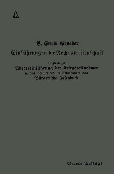 Produktbild: Einf&uuml;hrung in die Rechtswissenschaft