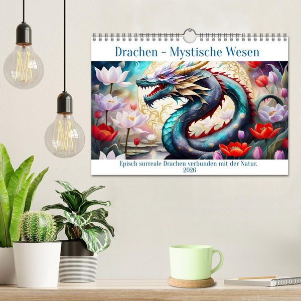Produktbild: Drachen - Mystische Wesen (Wandkalender 2026 DIN A4 quer), CALVENDO Monatskalender