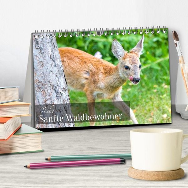 Produktbild: Rehe - Sanfte Waldbewohner (Tischkalender 2026 DIN A5 quer), CALVENDO Monatskalender