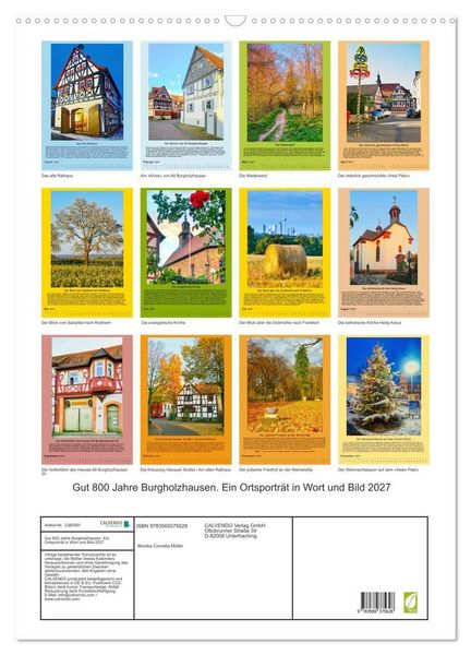 Produktbild: Gut 800 Jahre Burgholzhausen. Ein Ortsportr&auml;t in Wort und Bild 2027 (Wandkalender 2027 DIN A2 hoch), CALVENDO Monatskalender