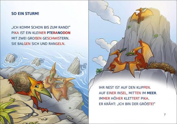 Produktbild: Lesel&ouml;wen 1. Klasse - Abenteuer im Land der Dinos (Gro&szlig;buchstabenausgabe)