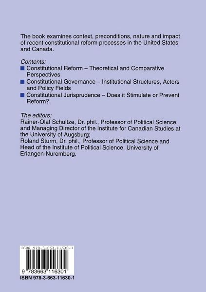 Produktbild: The Politics of Constitutional Reform in North America