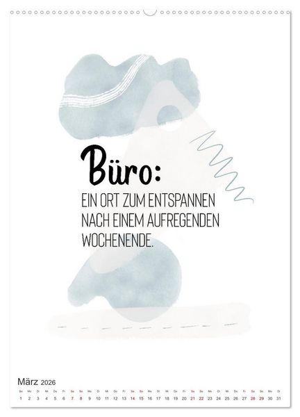 Produktbild: Mit Humor durch den Arbeitstag (Wandkalender 2026 DIN A2 hoch), CALVENDO Monatskalender