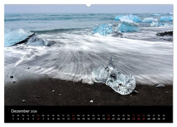 Produktbild: Island - einzigartige Landschaften (hochwertiger Premium Wandkalender 2026 DIN A2 quer), Kunstdruck in Hochglanz