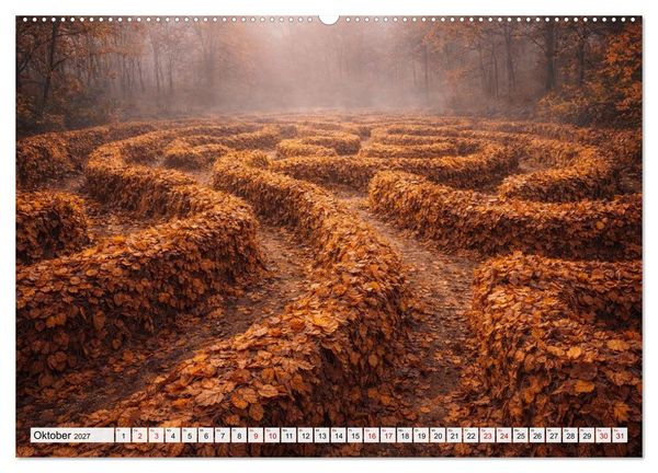 Produktbild: Labyrinth - Die stille Kunst der Umwege (hochwertiger Premium Wandkalender 2027 DIN A2 quer), Kunstdruck in Hochglanz