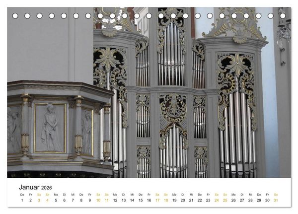 Produktbild: Fantastische Welt der Orgeln (Tischkalender 2026 DIN A5 quer), CALVENDO Monatskalender
