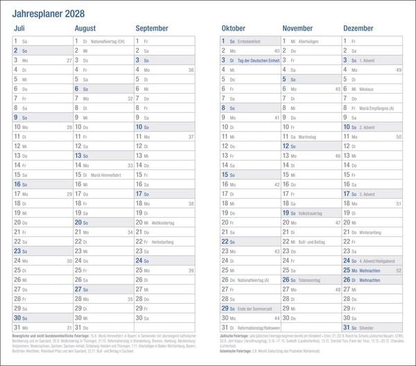 Produktbild: Wochen-Taschenkalender, schwarz 2027