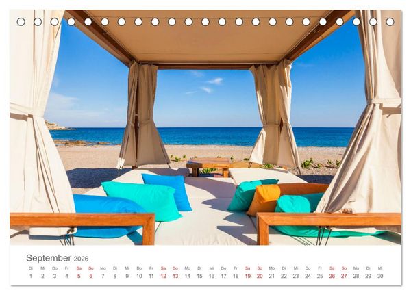 Produktbild: RHODOS Impressionen (Tischkalender 2026 DIN A5 quer), CALVENDO Monatskalender