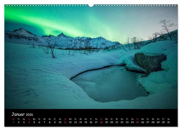 Produktbild: Nordlichtkalender (Wandkalender 2026 DIN A2 quer), CALVENDO Monatskalender