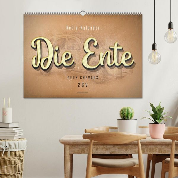 Produktbild: Die Ente, Deux Chevaux, 2CV (Wandkalender 2026 DIN A2 quer), CALVENDO Monatskalender