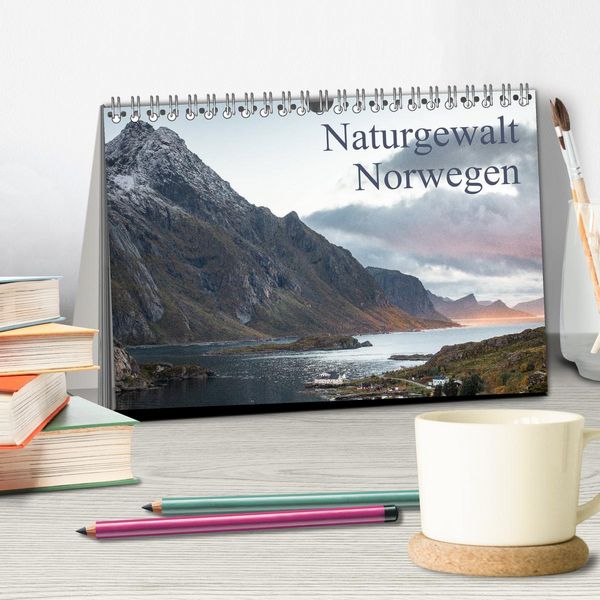 Produktbild: Naturgewalt Norwegen (Tischkalender 2026 DIN A5 quer), CALVENDO Monatskalender