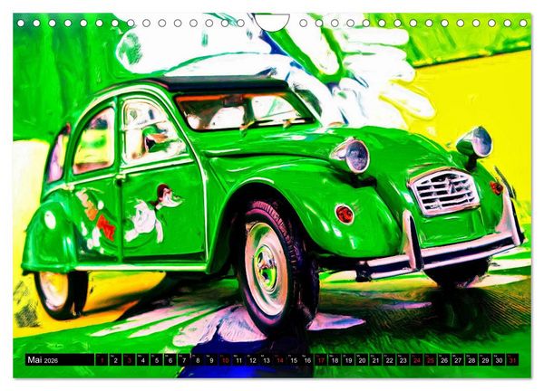 Produktbild: 70 Jahre 2CV (Wandkalender 2026 DIN A4 quer), CALVENDO Monatskalender