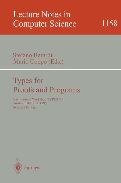 Produktbild: Types for Proofs and Programs