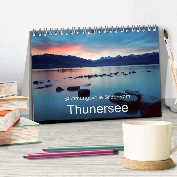 Produktbild: Stimmungsvolle Bilder vom Thunersee (Tischkalender 2026 DIN A5 quer), CALVENDO Monatskalender