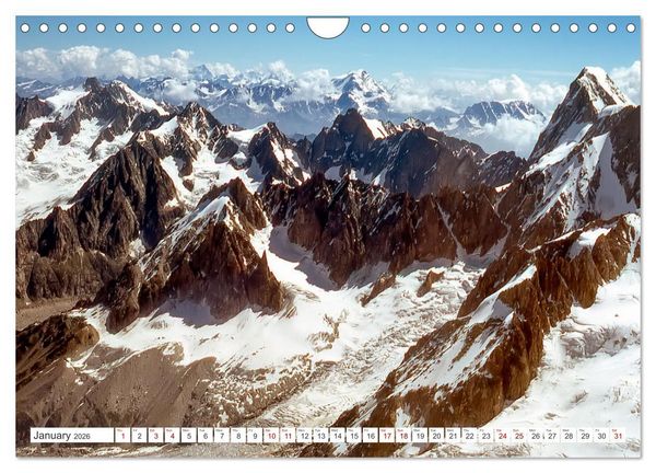 Produktbild: A trip to the roof of Europe. The Mont-Blanc massiv (Wall Calendar 2026 DIN A4 landscape), CALVENDO 12 Month Wall Calendar