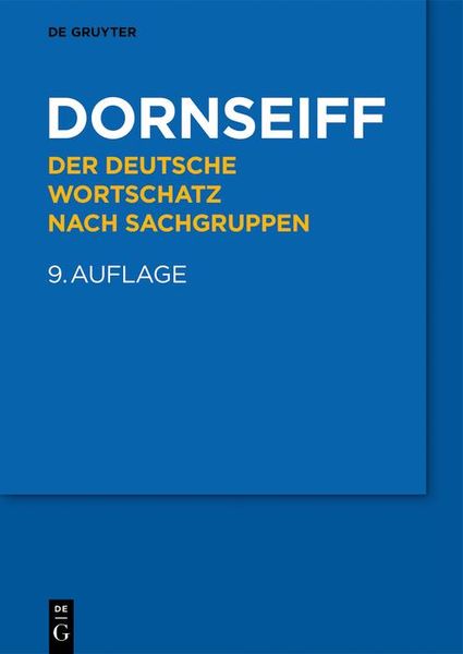 Produktbild: Der deutsche Wortschatz nach Sachgruppen