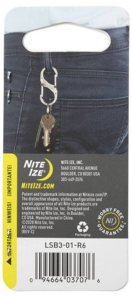 Produktbild: NITE Ize NI-LSB3-01-R6 Karabiner 68mm x 30mm 1St.