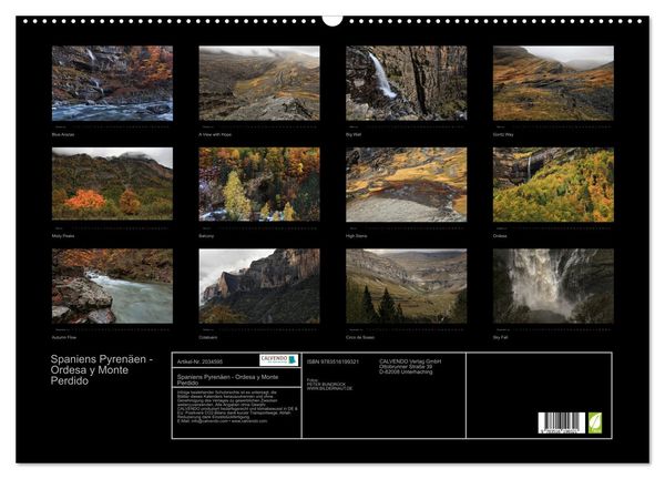 Produktbild: Spaniens Pyren&auml;en - Ordesa y Monte Perdido (Wandkalender 2026 DIN A2 quer), CALVENDO Monatskalender