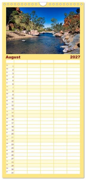 Produktbild: Familienplaner 2027 - Roadtrip durchs Outback &ndash; Australiens wilde Seele mit 5 Spalten (Wandkalender, 21 x 45 cm) CALVENDO