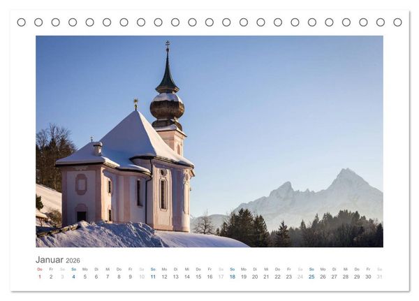 Produktbild: Berchtesgadener Alpen - Land von Watzmann und K&ouml;nigssee (Tischkalender 2026 DIN A5 quer), CALVENDO Monatskalender