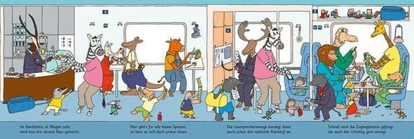 Produktbild: Zebra, Hund und Meise gehen auf die Reise. Eisenbahn-Leporello