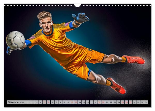 Produktbild: Fussball - Tormann in Aktion (Wandkalender 2026 DIN A3 quer), CALVENDO Monatskalender