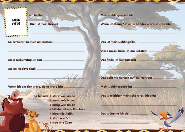 Produktbild: Disney Der K&ouml;nig der L&ouml;wen: Meine Freunde