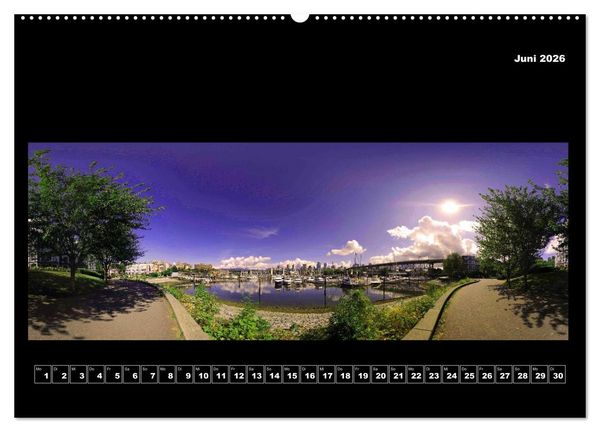 Produktbild: Vancouver / Kanada in faszinierender 360&deg; Panorama-Photographie (Wandkalender 2026 DIN A2 quer), CALVENDO Monatskalender