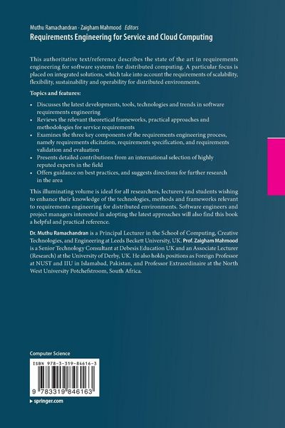 Produktbild: Requirements Engineering for Service and Cloud Computing