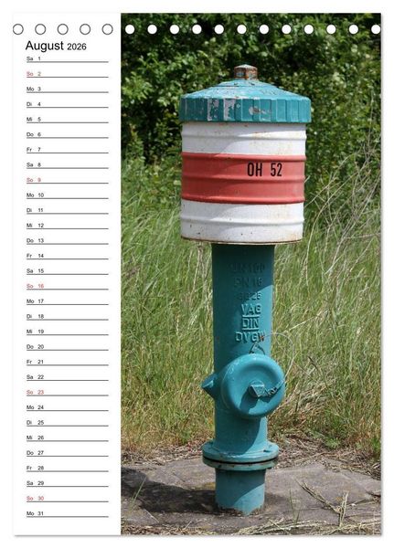 Produktbild: Nostalgie Hydranten (Tischkalender 2026 DIN A5 hoch), CALVENDO Monatskalender