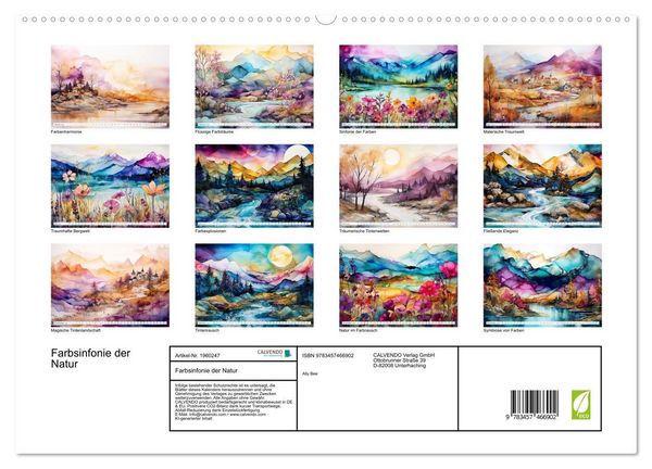 Produktbild: Farbsinfonie der Natur (hochwertiger Premium Wandkalender 2026 DIN A2 quer), Kunstdruck in Hochglanz