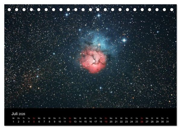 Produktbild: Die Galaxie im Garten (Tischkalender 2026 DIN A5 quer), CALVENDO Monatskalender