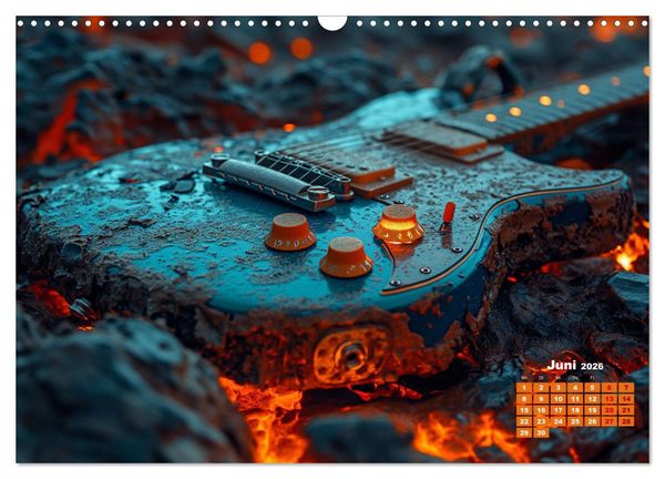 Produktbild: Sechs Saiten, Zw&ouml;lf Monate - Der Gitarrenkalender (Wandkalender 2026 DIN A3 quer), CALVENDO Monatskalender