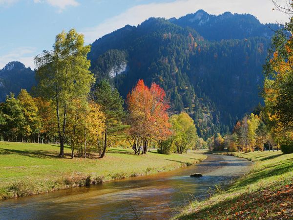 Produktbild: CALVENDO Puzzle Flusslandschaft Oberbayern bei Oberammergau im Herbst | 1000 Teile Lege-Gr&ouml;&szlig;e 64x48cm Foto-Puzzle f&uuml;r gl&uuml;ckliche Stunden