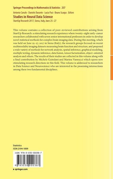 Produktbild: Studies in Neural Data Science