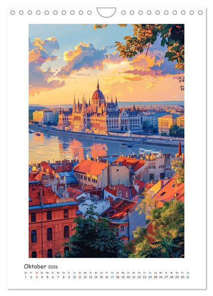 Produktbild: St&auml;dtereise durch Europa (Wandkalender 2026 DIN A4 hoch), CALVENDO Monatskalender
