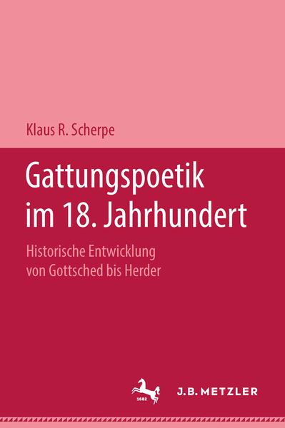 Produktbild: Gattungspoetik im 18. Jahrhundert