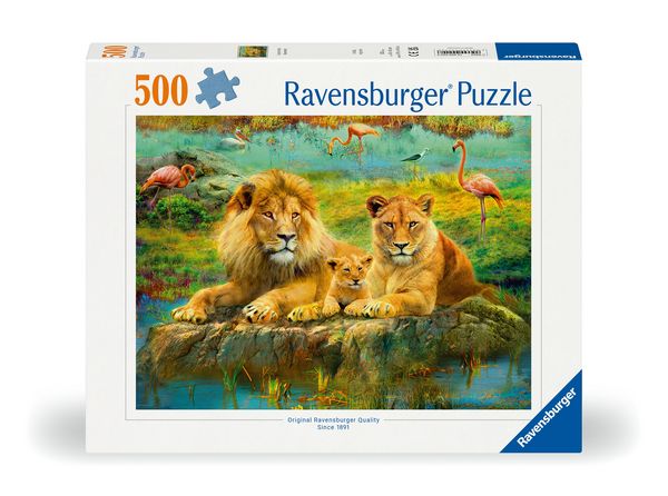 Produktbild: Erwachsenenpuzzle 500 Teile - L&ouml;wen in der Savanne