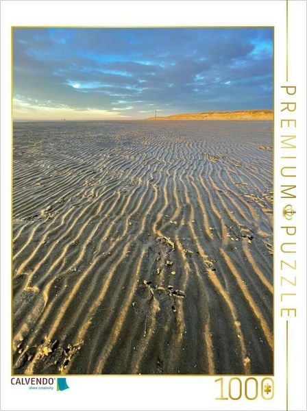 Produktbild: CALVENDO Puzzle Kleine Wasserkan&auml;le im Abendlicht am Ordinger Strand | 1000 Teile Lege-Gr&ouml;&szlig;e 64x48cm Foto-Puzzle f&uuml;r gl&uuml;ckliche Stunden