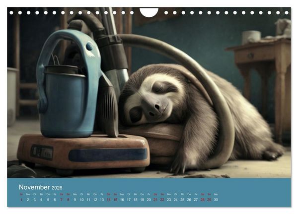 Produktbild: Der Kalender f&uuml;r echte Faultiere (Wandkalender 2026 DIN A4 quer), CALVENDO Monatskalender