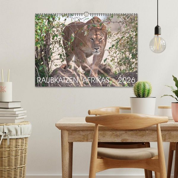 Produktbild: Raubkatzen Afrikas (Wandkalender 2026 DIN A3 quer), CALVENDO Monatskalender