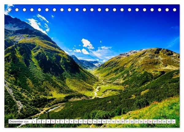Produktbild: ALPENP&Auml;SSE &Ouml;sterreich - Schweiz - Italien (Tischkalender 2026 DIN A5 quer), CALVENDO Monatskalender