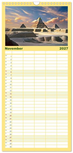 Produktbild: Familienplaner 2027 - Zur Ruhe kommen Fantasiereisen mit KI mit 5 Spalten (Wandkalender, 21 x 45 cm) CALVENDO