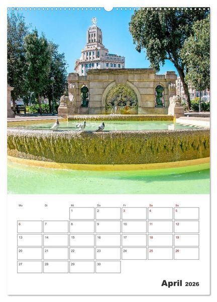 Produktbild: Barcelona - Urlaubsplaner (Wandkalender 2026 DIN A2 hoch), CALVENDO Monatskalender
