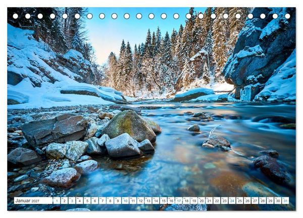 Produktbild: Am Wasser entlang in den Alpen (Tischkalender 2027 DIN A5 quer), CALVENDO Monatskalender