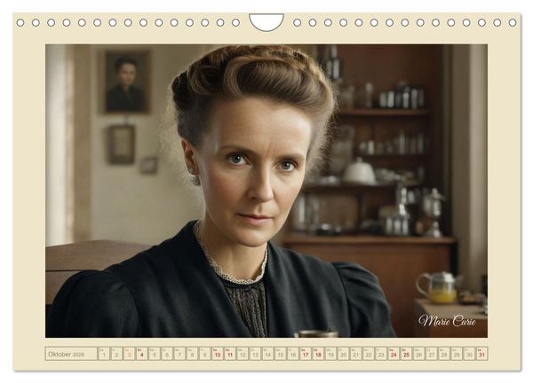 Produktbild: Portraits mit den Augen einer KI (Wandkalender 2026 DIN A4 quer), CALVENDO Monatskalender