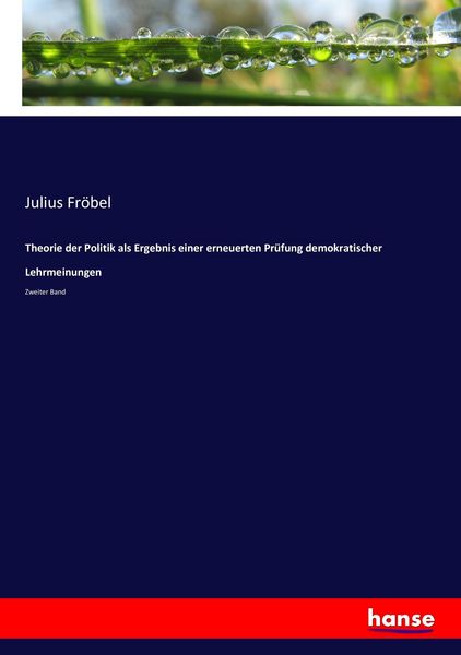 Produktbild: Theorie der Politik als Ergebnis einer erneuerten Pr&uuml;fung demokratischer Lehrmeinungen