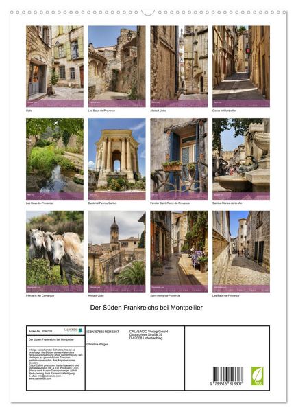 Produktbild: Der S&uuml;den Frankreichs bei Montpellier (hochwertiger Premium Wandkalender 2026 DIN A2 hoch), Kunstdruck in Hochglanz