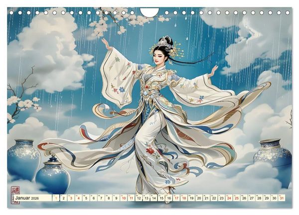 Produktbild: Rhythmus der chinesischen Anmut (Wandkalender 2026 DIN A4 quer), CALVENDO Monatskalender